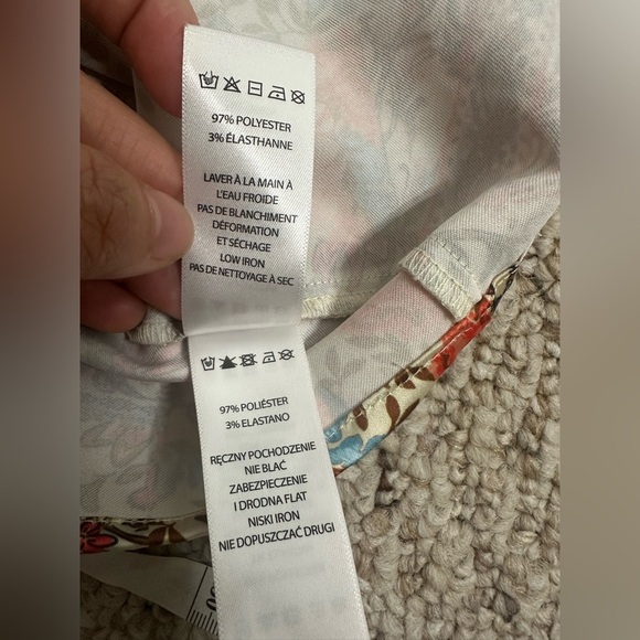 Nicole Miller Patchwork Blouse - Orange and Cream - Picture 5 of 7